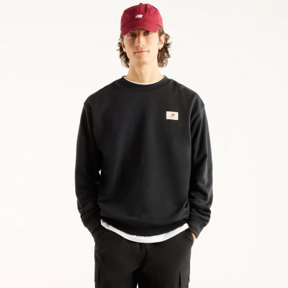 Мужская толстовка New Balance Woven Label MT6175T5BK - черная