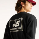 Мужская толстовка New Balance Woven Label MT6175T5BK - черная