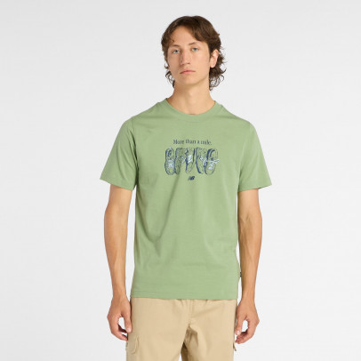 Мужская футболка New Balance MT61778SAAR - зеленая