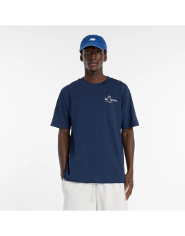 Мужская футболка New Balance MT61J9ICNNY - темно-синяя