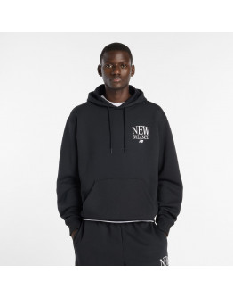 Мужская толстовка New Balance Reimagined Fleece Hoodie MT61L713BK - черная