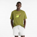 Мужская футболка New Balance Classic Tri-Logo MT61N1YVGEE - зеленая