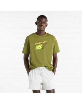 Мужская футболка New Balance Classic Tri-Logo MT61N1YVGEE - зеленая