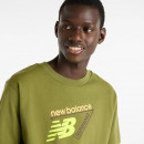 Мужская футболка New Balance Classic Tri-Logo MT61N1YVGEE - зеленая