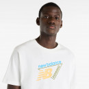 Мужская футболка New Balance Classic Tri-Logo MT61N1YVSST - белая