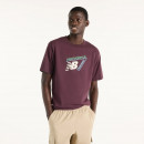 Мужская футболка New Balance Classic Tri-Logo MT61N1YVYLR - бордовая