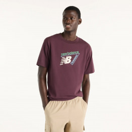 Мужская футболка New Balance Classic Tri-Logo MT61N1YVYLR - бордовая
