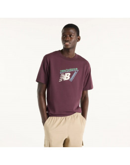 Мужская футболка New Balance Classic Tri-Logo MT61N1YVYLR - бордовая