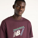 Мужская футболка New Balance Classic Tri-Logo MT61N1YVYLR - бордовая