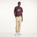 Мужская футболка New Balance Classic Tri-Logo MT61N1YVYLR - бордовая