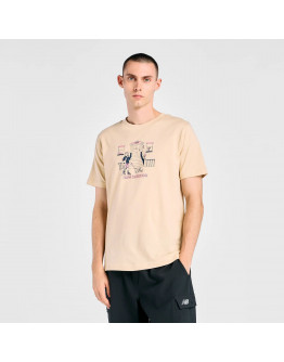 Мужская футболка New Balance MT61Y0XJABC - бежевый
