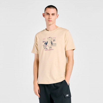 Мужская футболка New Balance MT61Y0XJABC - бежевый