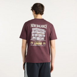 Мужская футболка New Balance Grab Bite London MT62B9LIYLR - бордовая