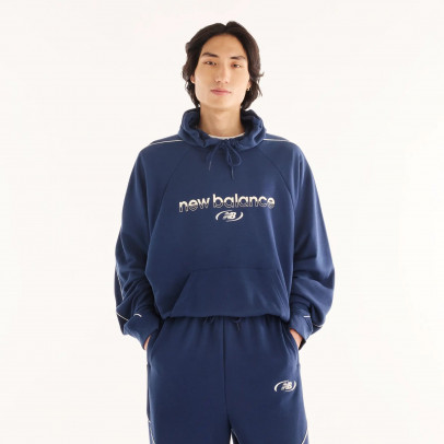 Мужская толстовка New Balance Trackside MT62W318NNY - темно-синяя
