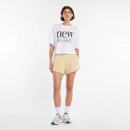 Женские шорты New Balance WB61Y80AABC - бежевые