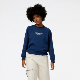 Толстовка New Balance WT31557NNY - темно-синяя