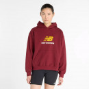 Женская толстовка New Balance WT51501MHB - бордовая