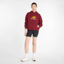 Женская толстовка New Balance WT51501MHB - бордовая