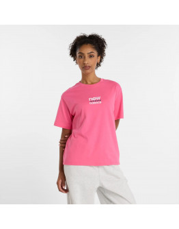 Женская футболка New Balance WT51541DAB - розовая