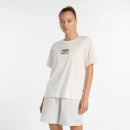 Женская футболка New Balance WT51541SST - бежевый