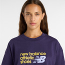 Женская футболка New Balance WT51908BOY - фиолетовая
