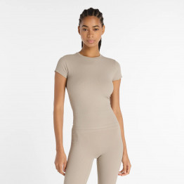 Женская футболка New Balance WT53125ADS - бежевый