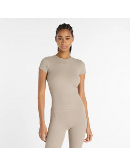Женская футболка New Balance WT53125ADS - бежевый