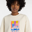 Женская футболка New Balance WT53904LIN - бежевый