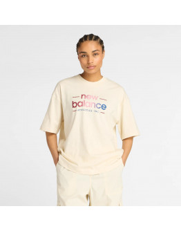 Женская футболка New Balance WT53916LIN - бежевый