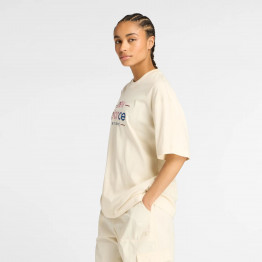 Женская футболка New Balance WT53916LIN - бежевый