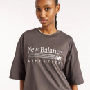 Женская футболка New Balance Trackside WT6297MKBLK - коричневая