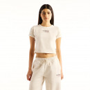 Женская футболка New Balance WT62O4MBLIT - бежевый