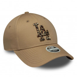 Женская шапка New Era LA Dodgers MLB Animal Infill 9FORTY - бежевого цвета