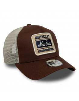 Мужская кепка New Era Patch 9FORTY A-Frame Trucker 60771802 - коричневая