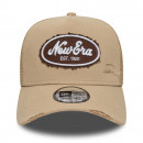 Мужская кепка New Era 9FORTY Oval Canvas Distress Trucker 60771805 - бежевый