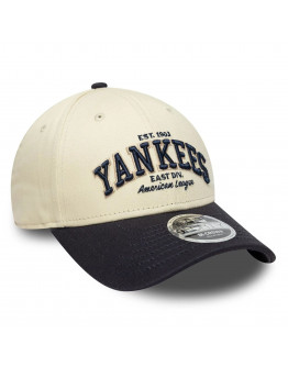 Мужская кепка New Era 9FORTY New York Yankees MLB Wordmark 60771808 - бежевый