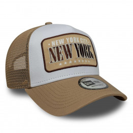 Мужская кепка New Era Location Patch 9FORTY A-Frame Trucker 60771861 - бежевый