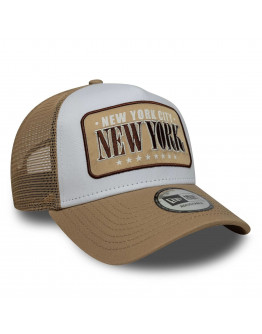 Мужская кепка New Era Location Patch 9FORTY A-Frame Trucker 60771861 - бежевый
