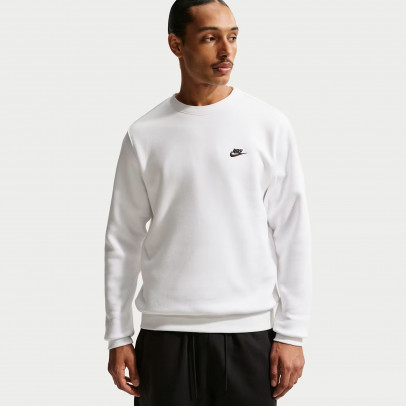 Мужская толстышка Nike Club French Terry Crew FN3886-100 - белая