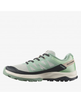 В ботинки Salomon Outrise L47160300 - зелено-бежевые