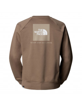 Мужская толстовка The North Face Raglan Box NS Crew 0A89FAE1Q1 - коричневая