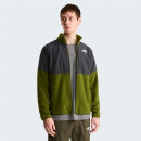Мужская толстовка The North Face 100 Glacier Heavyweight Full-Zip Fleece 0A89JGM6D1 - серо-зеленая