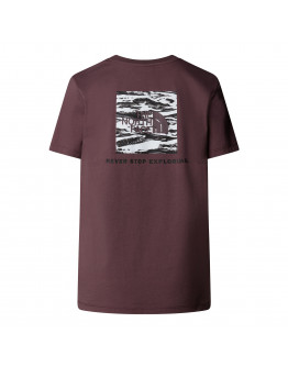 Женская футболка The North Face NSE Box Edge Of Light Infill 0A8E3JES91 - фиолетовая