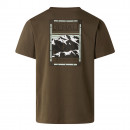 Мужская футболка The North Face Regular Short Graphic 0A8GUW21L1 - коричневая