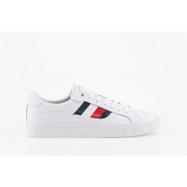 Кроссовки Tommy Hilfiger Signature Detailing Leather Trainers FM0FM04140-YBR - белые