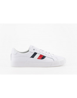 Кроссовки Tommy Hilfiger Signature Detailing Leather Trainers FM0FM04140-YBR - белые