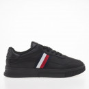 Кроссовки Tommy Hilfiger Supercup Stripes Leather FM0FM04824-0GQ - черные