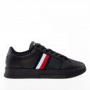 Мужская обувь Tommy Hilfiger Supercup Stripes Leather Ess FM0FM04895-BDS - черные