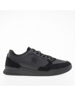 Мужская обувь Tommy Hilfiger Elevated Cupsole Leather Trainers FM0FM04929-BDS - черные