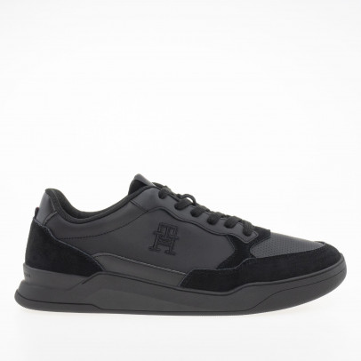 Мужская обувь Tommy Hilfiger Elevated Cupsole Leather Trainers FM0FM04929-BDS - черные